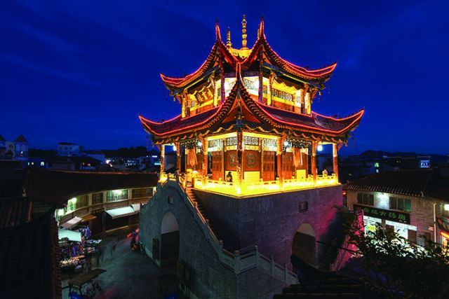 會(huì)理古城鐘鼓樓夜景  付永鵬 攝.jpg